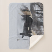 Horse Running Through the Snow シェルパブランケット (正面)