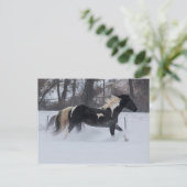 Horse Running Through the Snow ポストカード (スタンド正面)