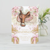 Horse Saddle Birthday Invitation 招待状 (スタンド正面)