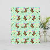 Horse Scrapbook Paper in Green (スタンド正面)