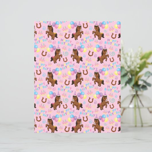 Horse Scrapbook Paper in Pink (スタンド正面)