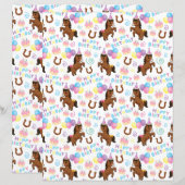 Horse Scrapbook Paper in White (正面/裏面)