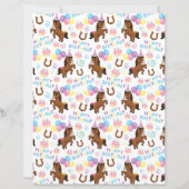 Horse Scrapbook Paper in White (裏面)