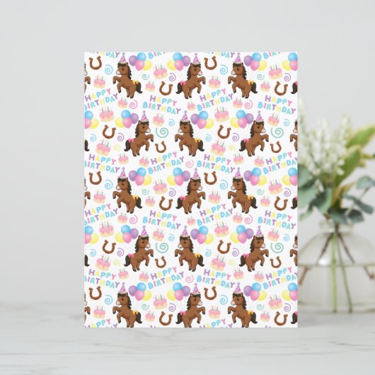 Horse Scrapbook Paper in White (スタンド正面)