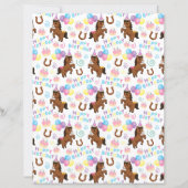 Horse Scrapbook Paper in White (正面)
