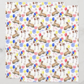 Horse Scrapbook Paper in White (正面/裏面)