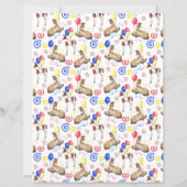 Horse Scrapbook Paper in White (裏面)