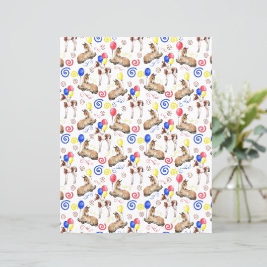 Horse Scrapbook Paper in White (スタンド正面)