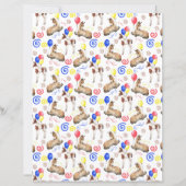 Horse Scrapbook Paper in White (正面)