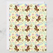 Horse Scrapbook Paper in Yellow (裏面)