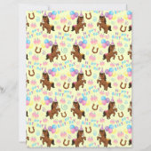 Horse Scrapbook Paper in Yellow (正面)