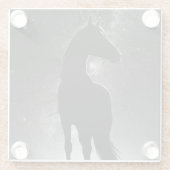Horse Silhouette  ガラスコースター (裏面)