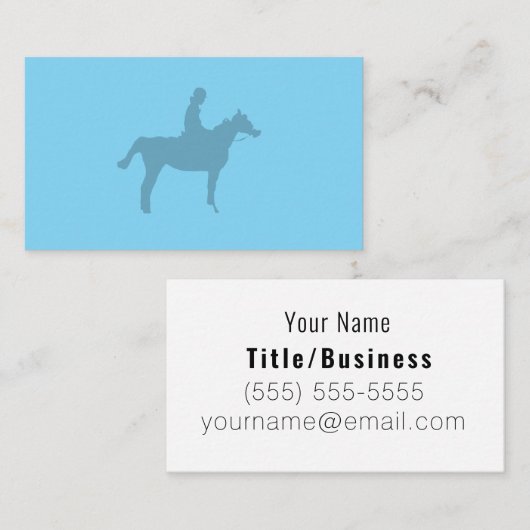 Horse Silhouette Small Notepad 名刺 (正面/裏面)