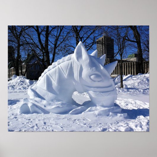 Horse Snow Sculpture（カナダ・ケベック州） ポスター (正面)