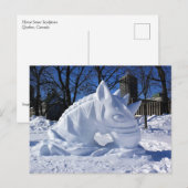 Horse Snow Sculpture（カナダ・ケベック州） ポストカード (正面/裏面)