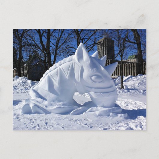 Horse Snow Sculpture（カナダ・ケベック州） ポストカード (正面)