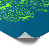 Horse St. Patrick's Day Iri-shirt - Clover Tee ポスター (角)