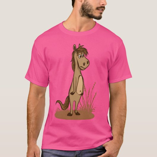 horse standing disgust and bord friend tシャツ (正面)
