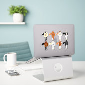horse sticker set シール (デスク上のノートパソコン)