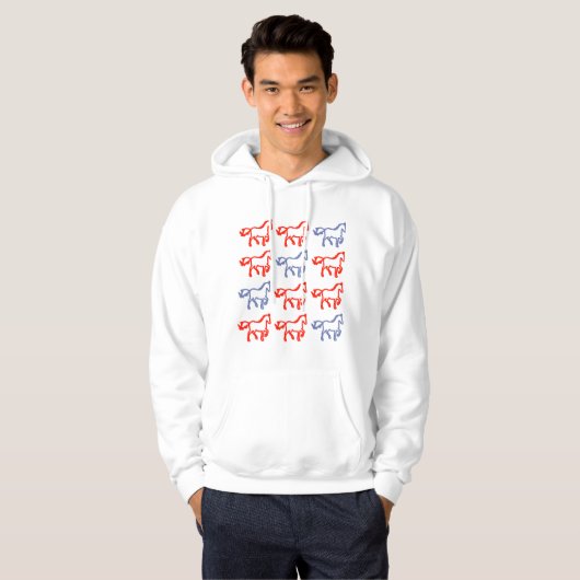 Horse Symbol Pattern Sweatshirt – Personality Gift パーカ (正面フル)