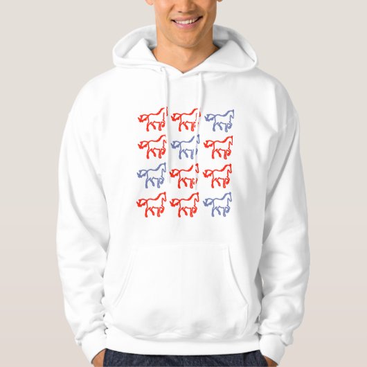 Horse Symbol Pattern Sweatshirt – Personality Gift パーカ (正面)