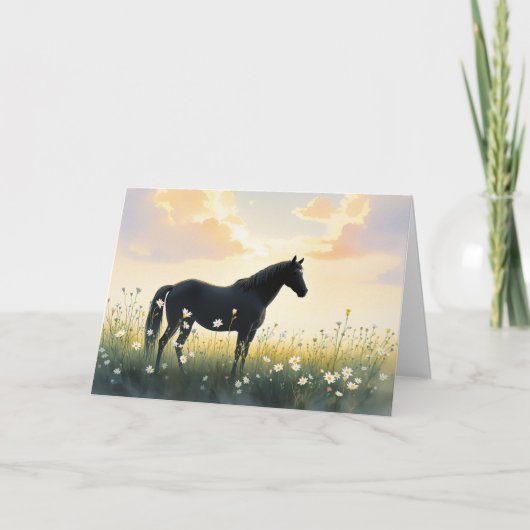 Horse Sympathy Card サンキューカード (正面)