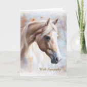 Horse Sympathy with Beautiful Horse Condolences カード (正面)