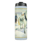 Horse team in Snow by Edvard Munch タンブラー (正面)