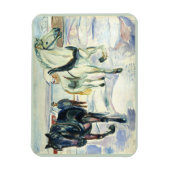 Horse team in Snow by Edvard Munch マグネット (縦)
