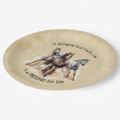 HORSE that Trust FRIEND for life引用文賞 ペーパープレート (アングル)