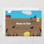 Horse Theme Party | “Mosey On Over” 招待状 (正面)