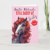 Horse Themed Sassy at 60 Birthday Card カード (正面)