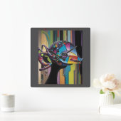 Horse Thief スクエア壁時計 (ホーム)