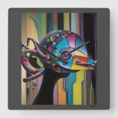 Horse Thief スクエア壁時計 (正面)