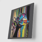 Horse Thief スクエア壁時計 (傾斜)