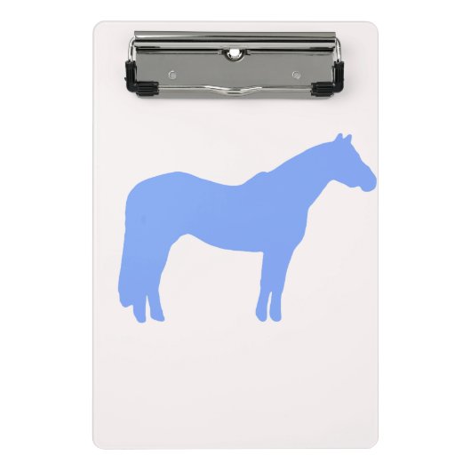 Horse Trainer Business Blue Simple and Modern ミニクリップボード (正面)