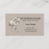 Horse Trainer Riding Lessons  Business Card 名刺 (正面)