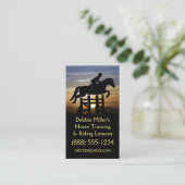Horse Training and Riding Lessons 名刺 (スタンド正面)