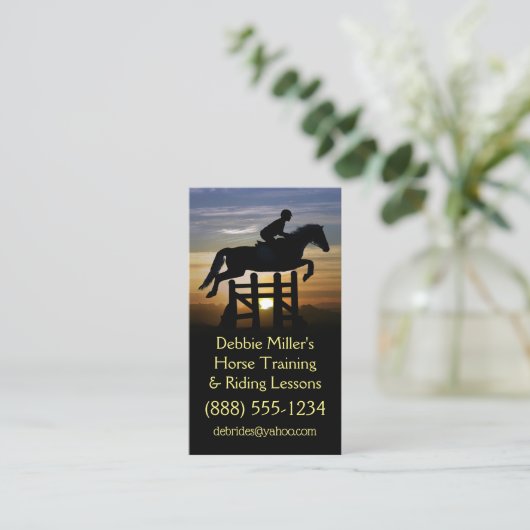 Horse Training and Riding Lessons  名刺 (スタンド正面)