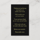 Horse Training and Riding Lessons 名刺 (裏面)