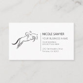 Horse Training Equestrian Horseback Riding Equine 名刺 (正面)