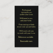 Horse Training Riding Lessons Western 名刺 (裏面)