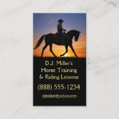 Horse Training Riding Lessons Western  名刺 (正面)
