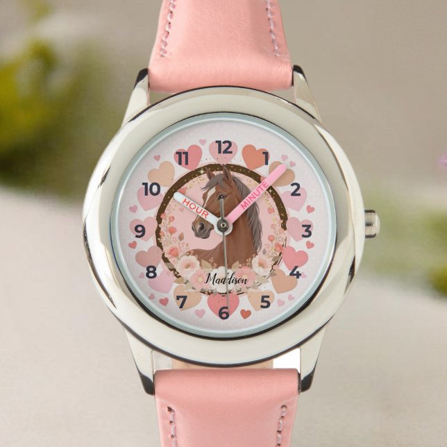 Horse Valentine Watch 腕時計 (Celebrate in style with this charming birthday invitation featuring a beautiful horse design. 
)