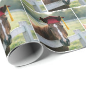 Horse Wearing a Red Graduation Cap ラッピングペーパー (ロールコーナー)