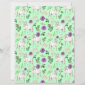 Horse Wedding Scrapbook Paper in Green (正面)