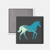 Horse Wildlife Nature Illustration Silhouette Art マグネット (正面/裏面)