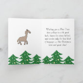 Horse with Christmas tree カード (内部)