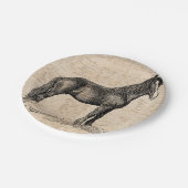 Horse with Script紙 ペーパープレート (アングル)