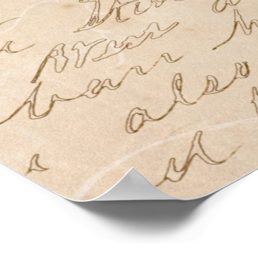 Horse with Script紙 ポスター (角)